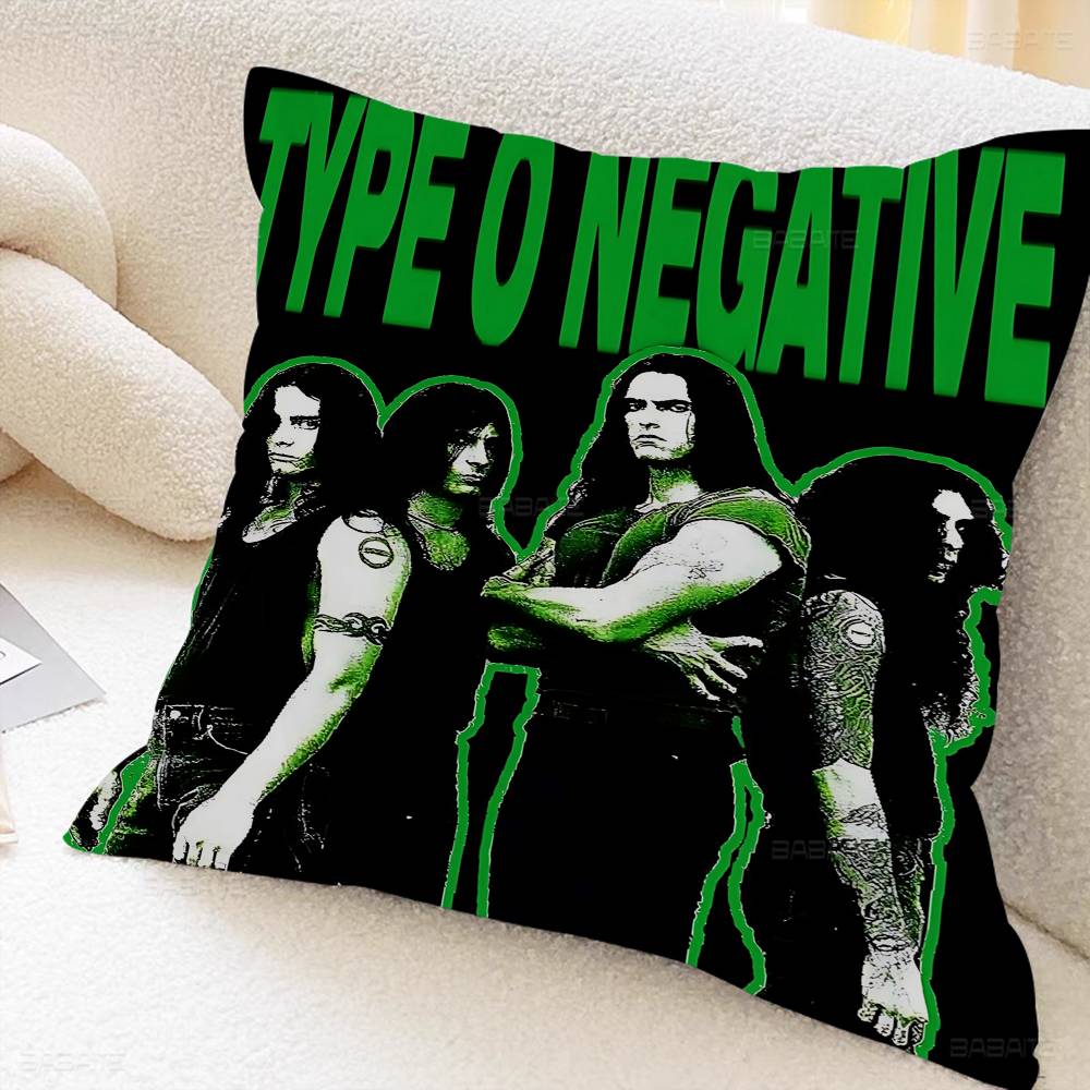 Rock Band T-Type O N-Negative Pillow Case Cushion Cover Car Throw Pillow Case For Sofa Car Christmas Gift 40x40cm 45x45cm