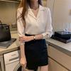 Women Spring Autumn Style Blouses Shirts Office Wear Lady OL Long Sleeve Notched Collar Blusas Tops