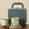 Ru kiln mug gift box with lid tea separation water cup ceramic tea brewing office cup business meeting souvenir