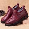 Women Winter Fleece Warm Non Slip Soft Sole Cotton Boots For Middle Aged Mom