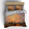 Sunset, Waterwheel, Trees, Sky. Bedding Sets Duvet Cover Sets Duvet Covers Pillowcases(1* Duvet Cover 2* Pillowcases Without Duvet Insert)