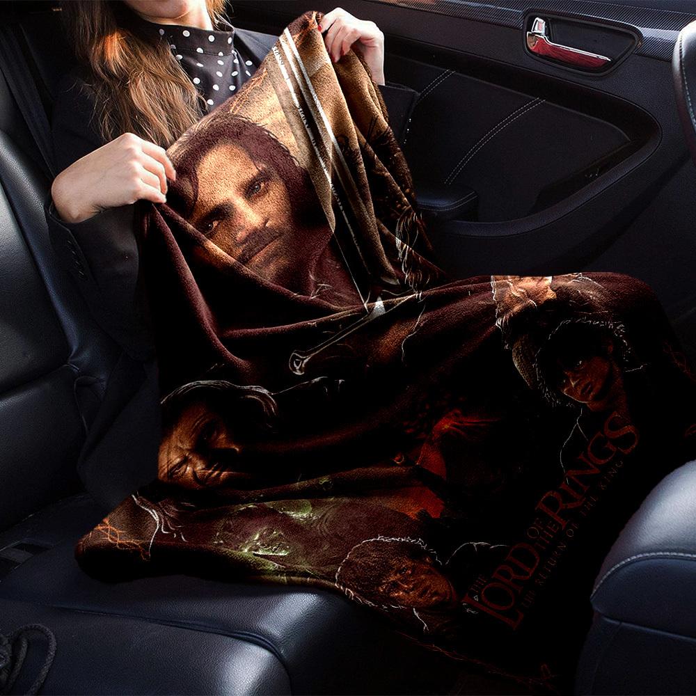 1pc Lord Return Blanket Lightweight Flannel Throw for Sofa Bed Travel Camping Livingroom Office Couch Chair 1132KK