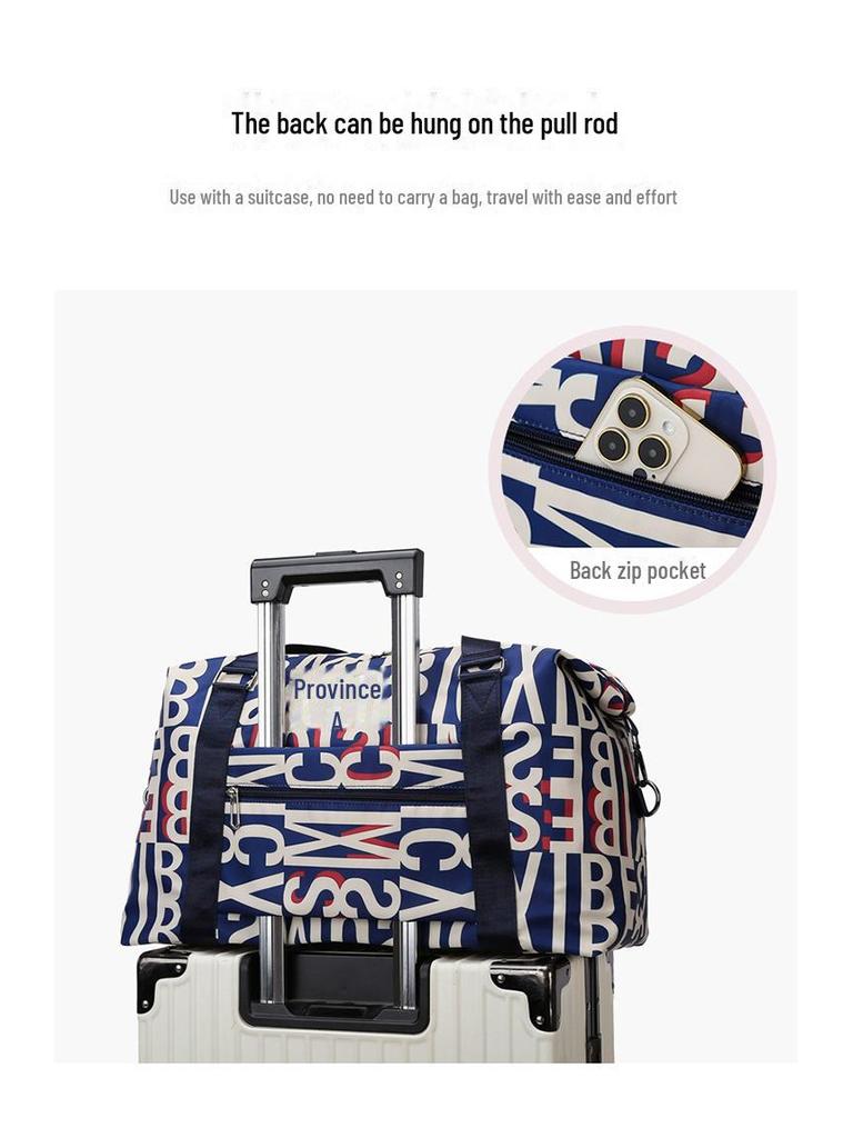 Multifunctional Yoga and Sports Travel Bag with Dry/Wet Separation, Large Capacity, and Trolley-Ready Design.