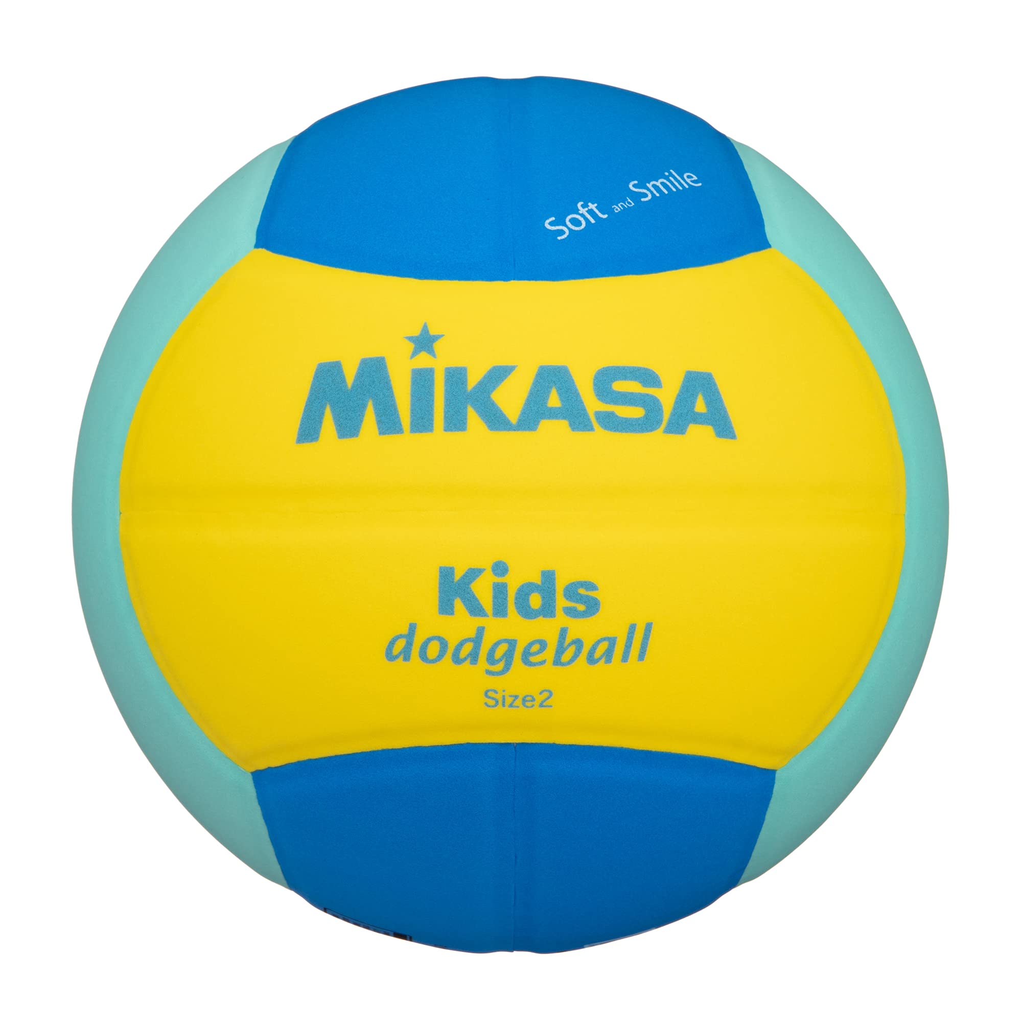 

MIKASA Smile Size Recommended Internal Pressure Dodgeball, 2, 160g, Blue/Yellow/Green, SD20-YLG, 0.10-0.15 kgf/cm²