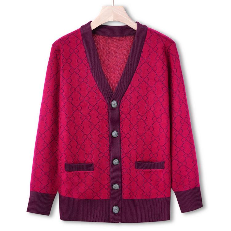 

Папин кардиган на весну и осень, свитер с длинным рукавом, свитер для мужчин среднего и пожилого возраста, свободное пальто для дедушки, весенне-осенняя одежда 2XL