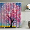 Colorful Pink Blossom Tree Shower Curtain For Bathroom Decor Modern Art Print Made With High-Quality Water-Resistant Fabric