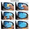 2 Pcs Auto Car Rearview Mirror Rainproof Film Anti Fog Sticker Car Mirror Window Clear Film Rain Proof Film Car Accessories