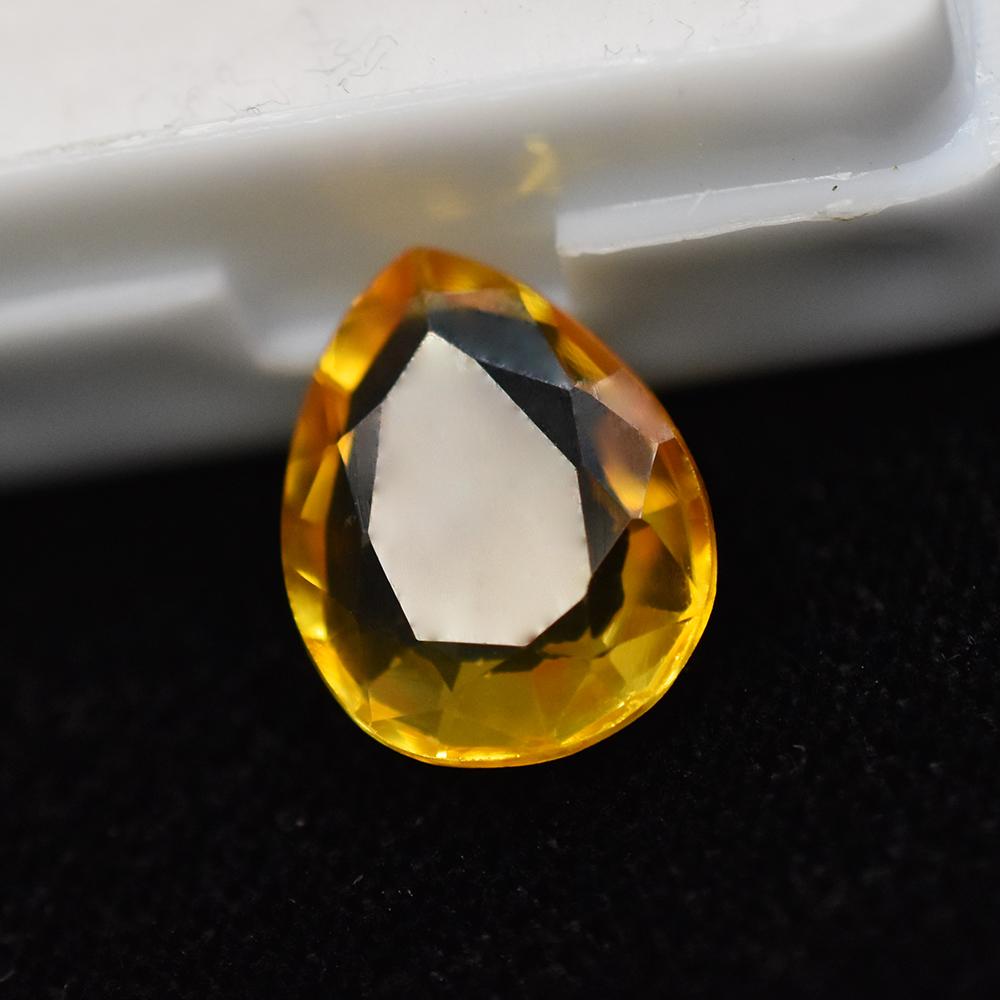 4.80 Ct NATURAL Yellow Sapphire Pendant Size Certified Pear Cut Loose Gemstone