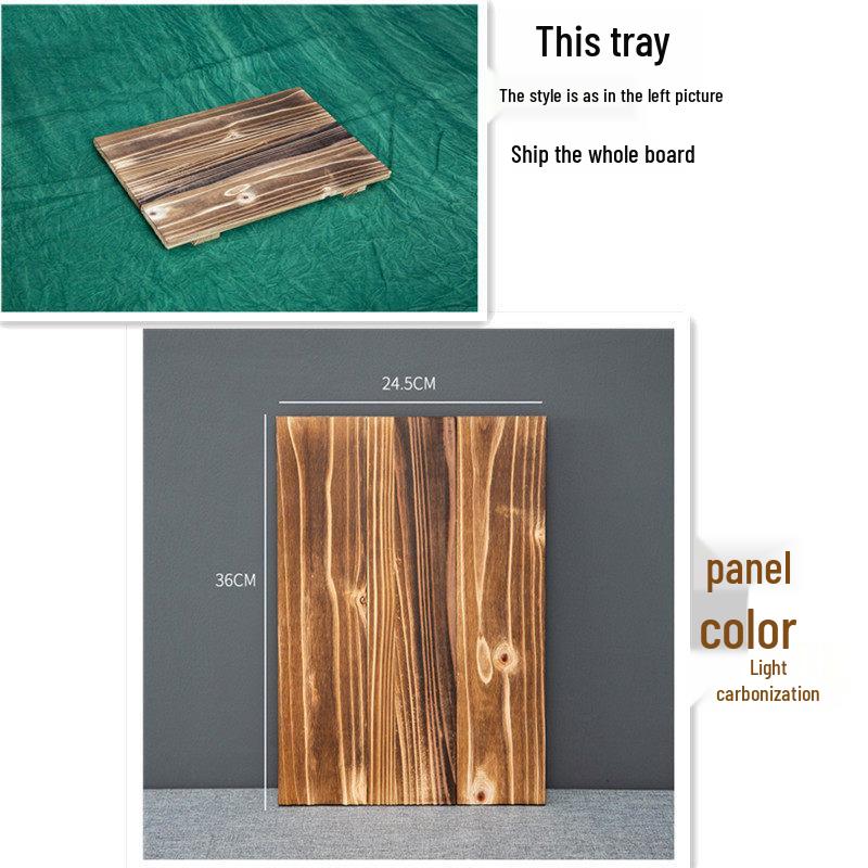 Vintage Fotorekvisita och Matdisplay i Massivt Trä