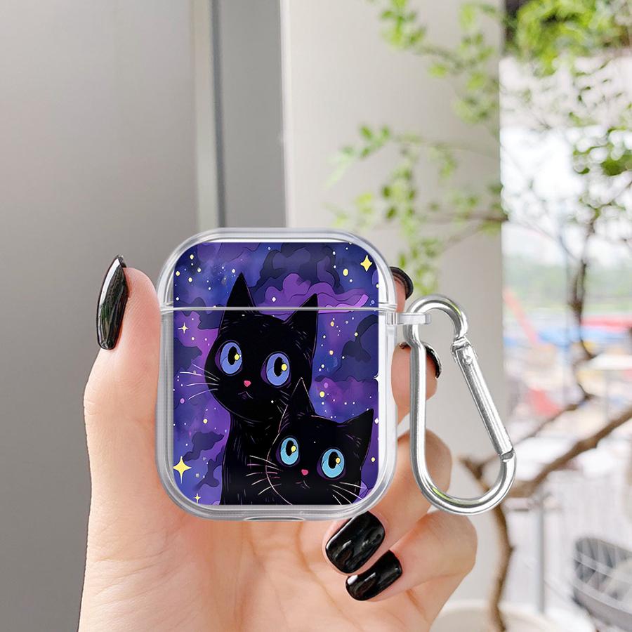 Clear Earphone Cases Cover Case For Airpods 2 Pro3 3 Pro2 Pro 4 1 Van Gogh Art Cat