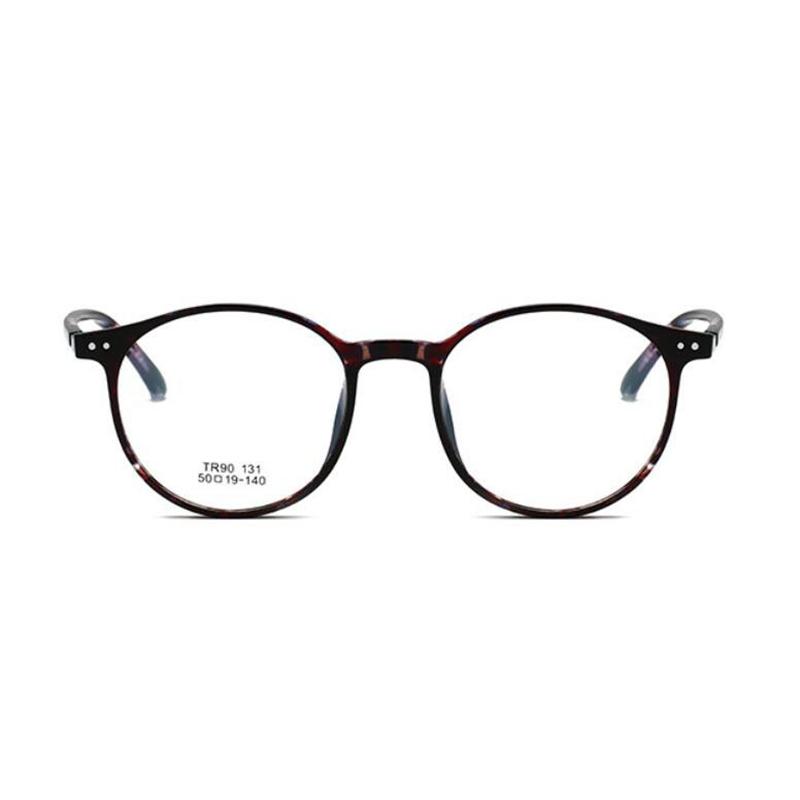Leopard Frame Vintage Round Computer Glasses Blu-ray Blocking Myopia Eyewear Prescription 0 to -6 0