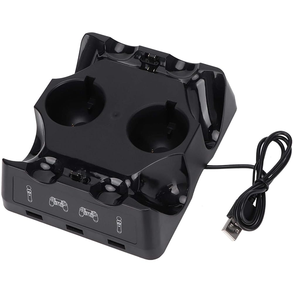 Charging Dock, Multi-function charger,/MOVE/ VR Controller 4 Charging Dock, USB Cable DC 5V/1000mA