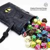 PU Leather Dice Pouch Drawstring Closure for DND Dice Storage Tarot Cards Coins & RPG Accessories Durable Waterproof Game Bag