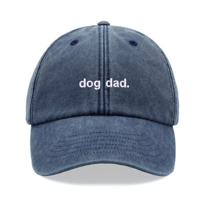 1pc Personality-filled "dog Dad." Printting Baseball Cap for Women,retro Washed  Adjustable Sports Driver Cap for Hiking,Holiday