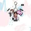 BTS White Suit Triple-Charm Keychain, Bangtan Boys Photo, Cartoon & Colorful  Name Tag Keyring, Kpop Idol Bag Pendant for ARMY Fans