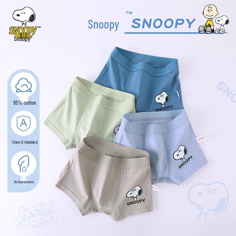 Snoopy Boys' Cotton Boxer Briefs - A-Class Shorts for Little to Large Boys