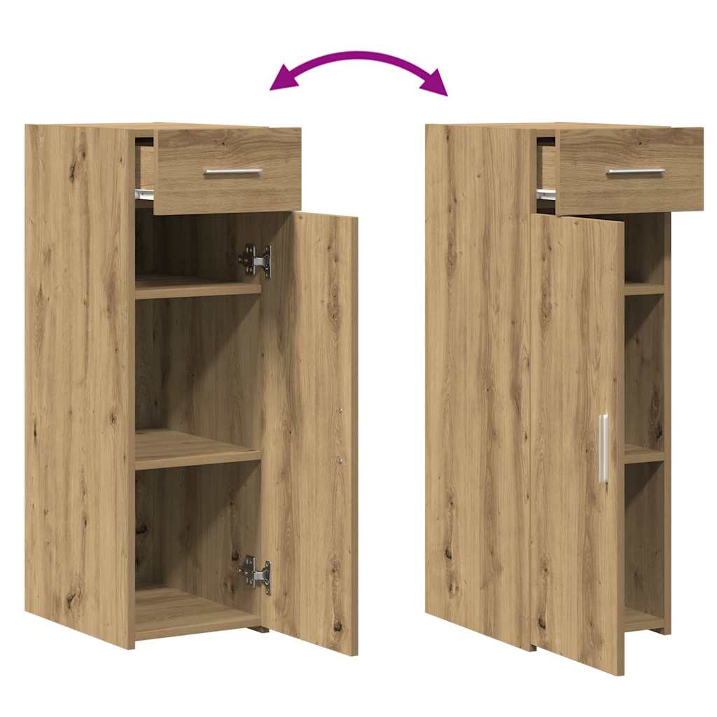 Sideboard with Drawers Artisan Oak Finish 30 X 42.5 X 93 Cm