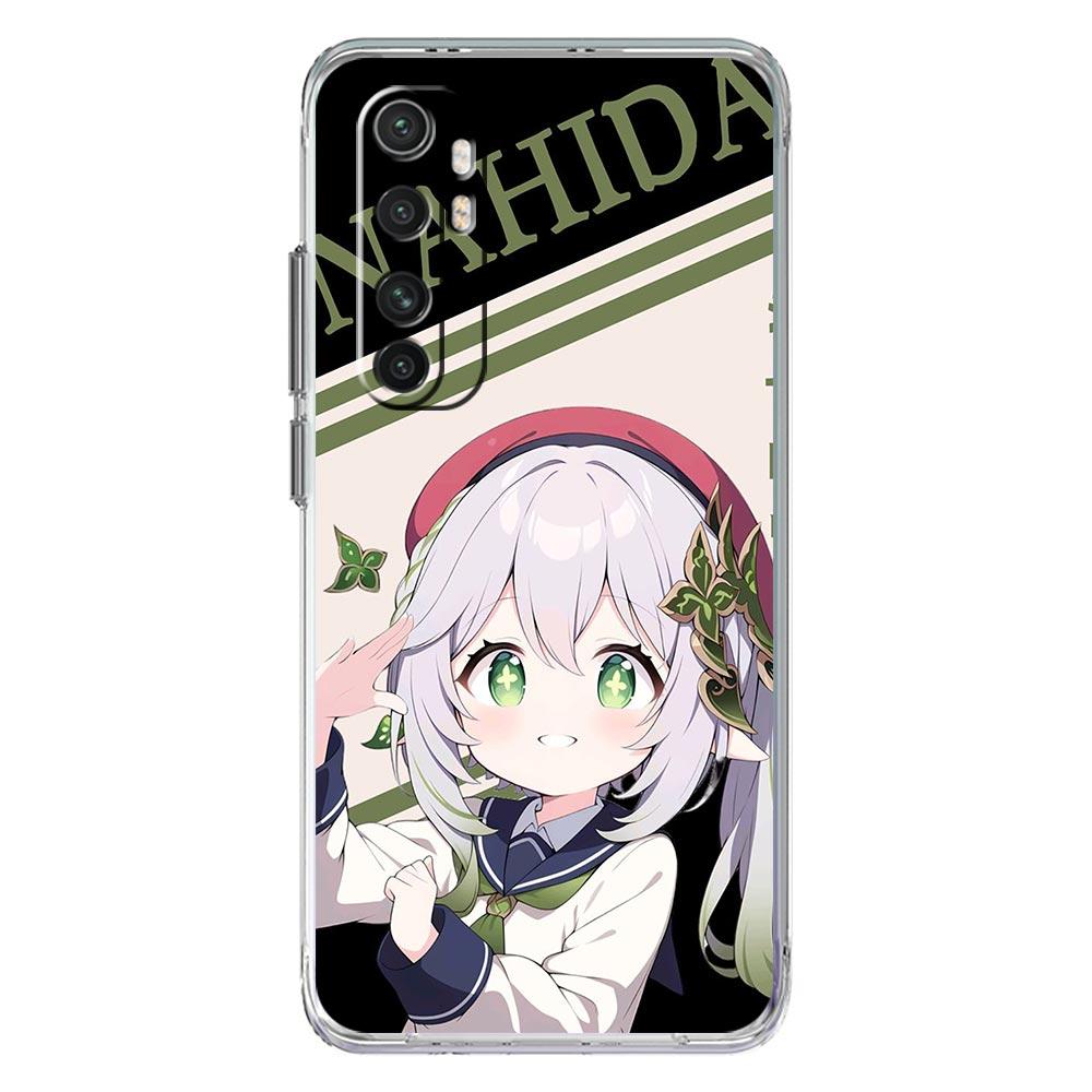Phone Case For Xiaomi Mi Poco X7 X6 X5 NFC X3 Pro 17 15T 15 14T 14 13T 11 12 13 Lite Clear TPU Cover Genshin Impact Nahida