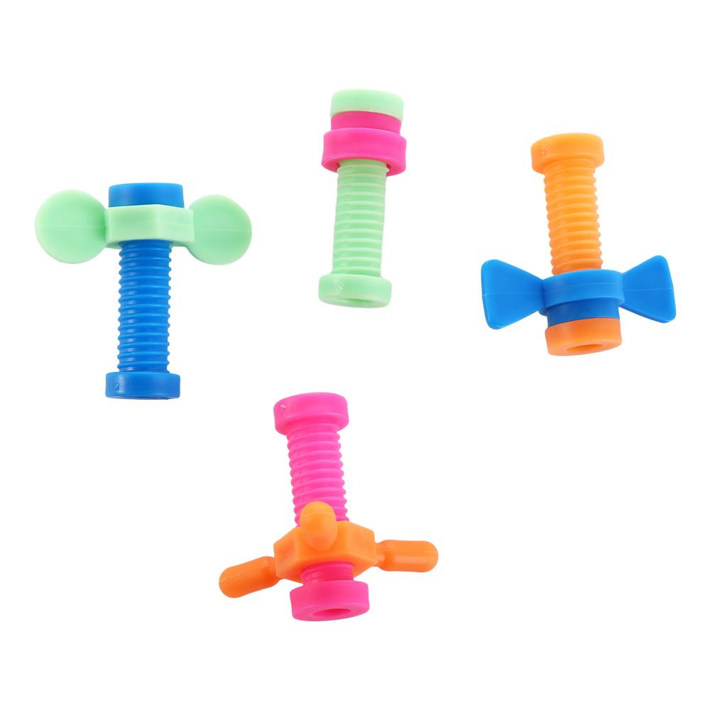 Rotating Screw ABS Screwing Toy Sensory Fidget Pencil Toppers for 4pcs/set Children Gifts