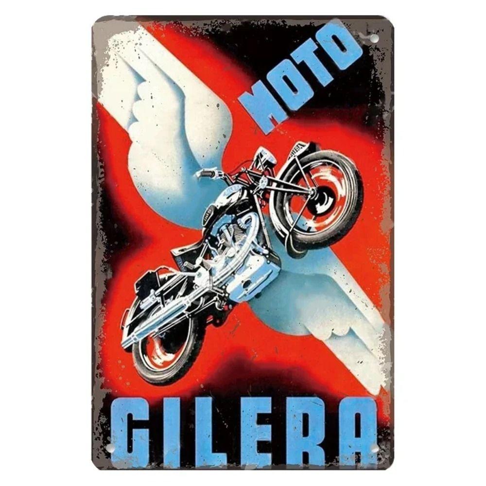 Vintage Motorcycle Tin Sign, Garage Workshop Dacha Decor 20x30cm
