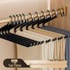 Goose-shaped Trouser Rack: Non-slip Z-shaped Hanger with Seamless Clips for Space-saving Wardrobe Storage.