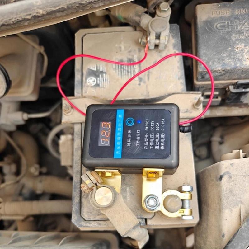 Car Truck SUV DC 12V Remote Battery Disconnect Switch 260A Automatic Power Shut Off Switch Car Remote Battery Cut Off Switch