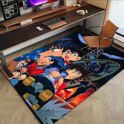 1pc Detective Conan Mystery Carpet for Playroom Bedroom Living Room Sofa Home Decor,kids Game Area Rug Non-slip Floor Mat Y72315