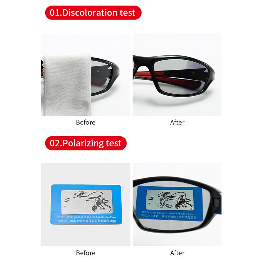 Pochromic Polarized Sports Vintage Sunglasses Men Women Fishing Cycling Driving Mountaineering Sport Retro Sun Glasses UV400