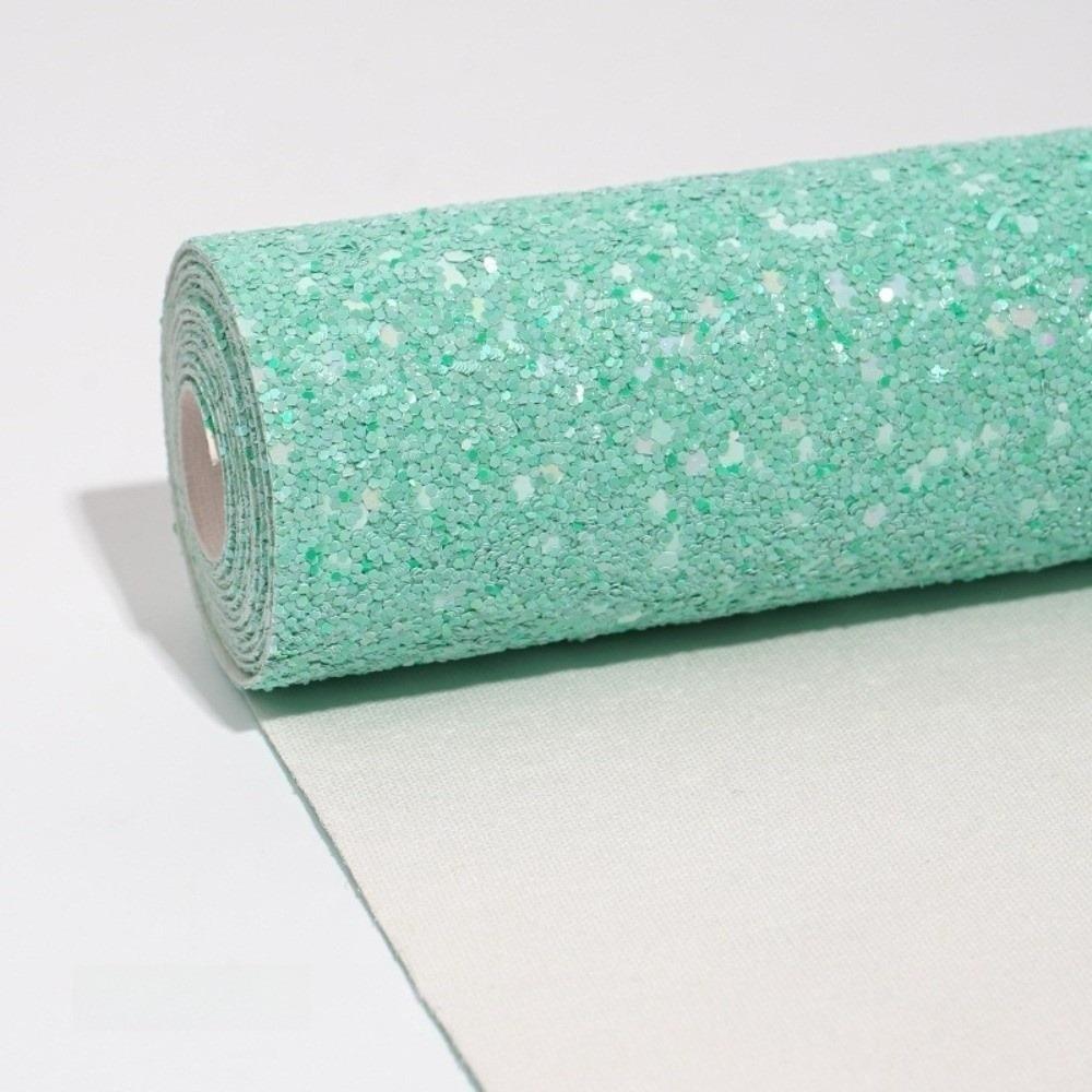 Colorful Glitter Glitter PVC Leather Fabric Sparkling Powder Faux Leather  Bag Making Material