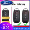 New 2026 Car Sticker For Ford Leather Car Key Cover Shell Fob Holder Protector Case Keychain Accessories For Ford Transit Custom