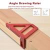 1/2PC Carpenter Square Miter Triangle Ruler Multi Angle 45/90 Degree Layout Measuring Ruler Woodworking Square Protractor Tool
