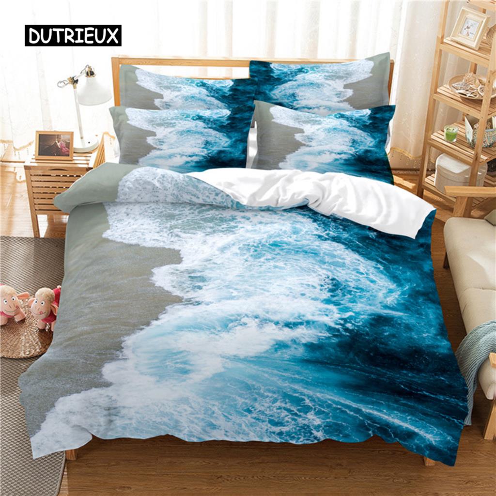 Beaches And Waves Bedding Set Duvet Cover Set 3d Bedding Digital Printing Bed Linen Queen Size Bedding Set Fashion Design