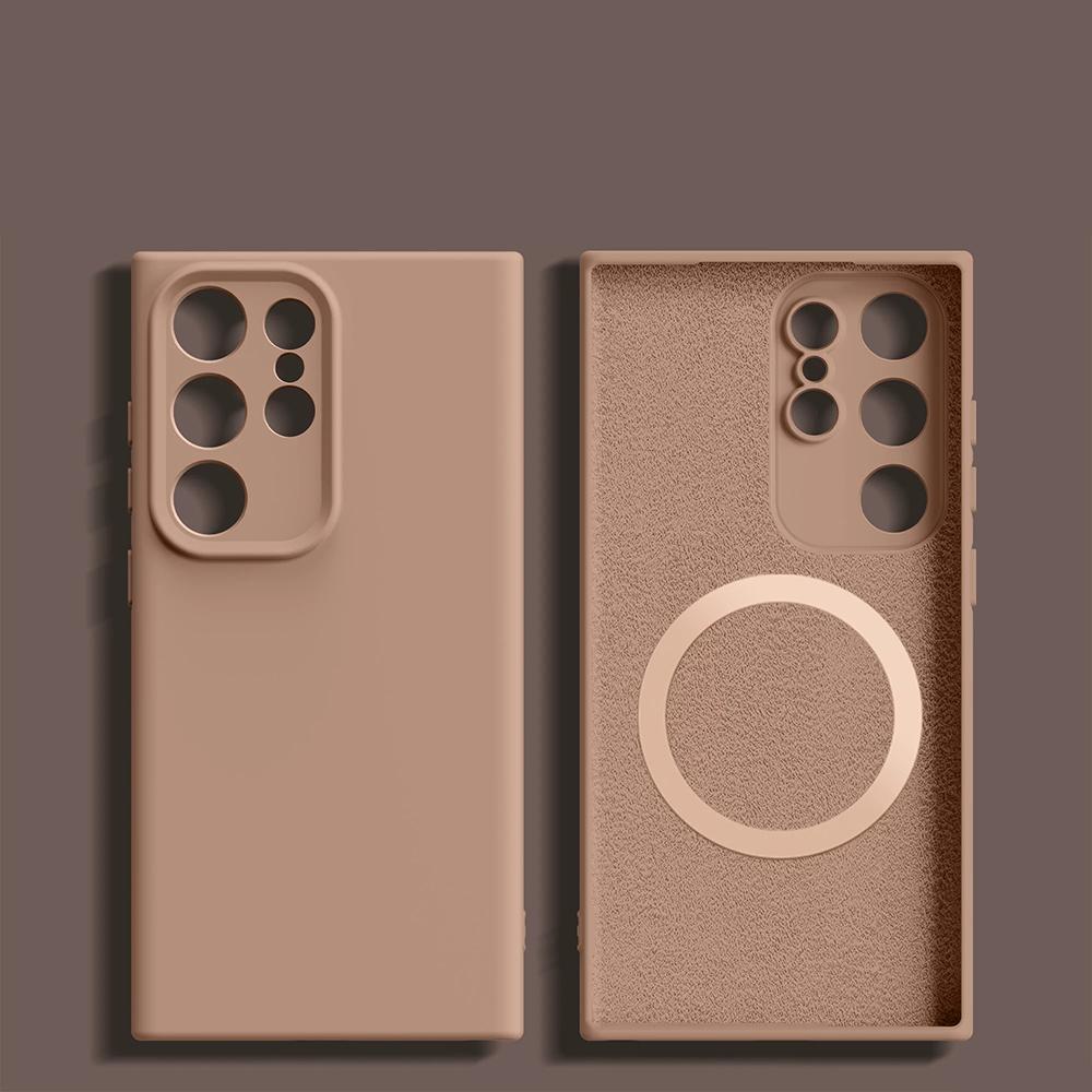Liquid Silicone Phone Case For Samsung Galaxy S26 S2 S24 Ultra S26 S23 Plus For Samsung S26Ultra Cases Magnetic Soft Back Cover