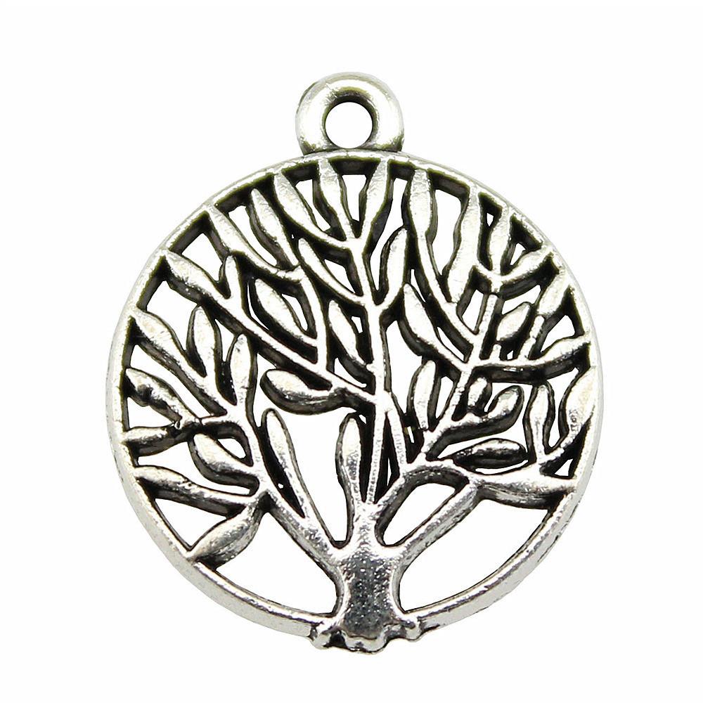 Tree Of Life Charms Antique Round Pendants For Spiritual DIY Jewelry