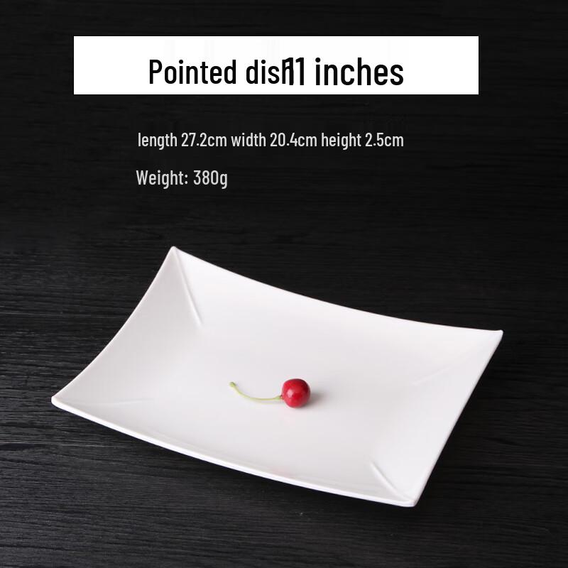 Melamine Pointed Corner Dinner Plates