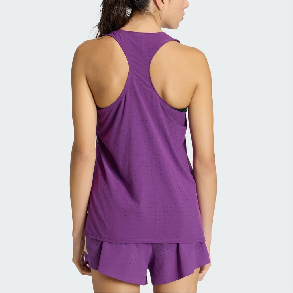 Adidas Adizero Road To Records Side Split Sports Slim Fit Round Neck Running Vest Women tops KA6122