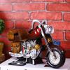 Vintage Retro Motorcycle Model, Miniature Zinc Alloy Bike Sculpture for Desk Shelf Decor, Collectible Zakka Craft Gift