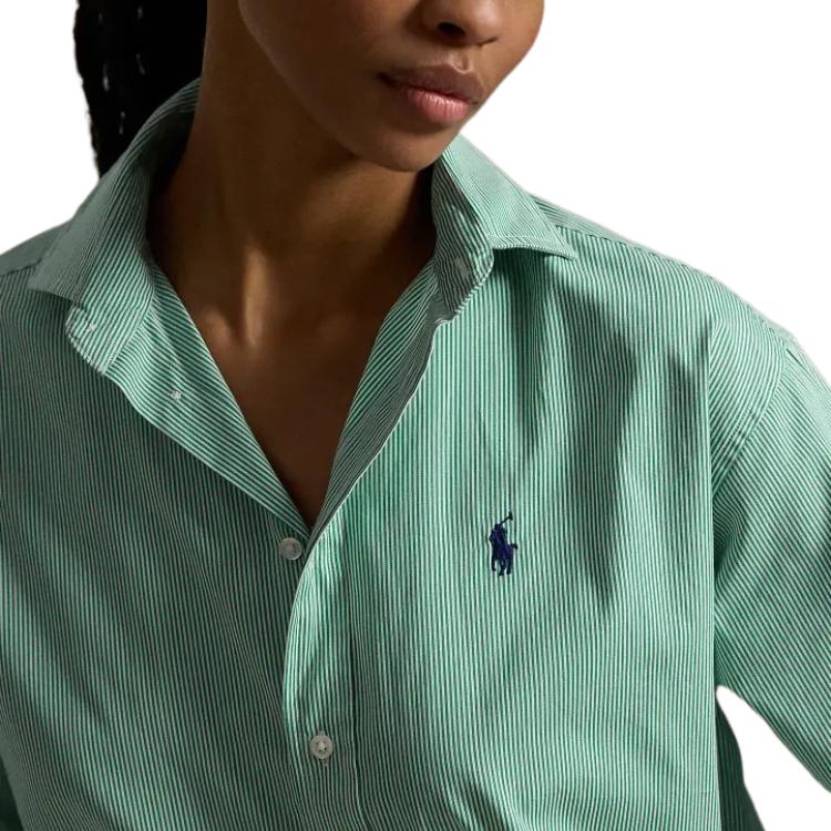 Polo Ralph Lauren Striped Cotton Long Sleeve Shirt With Pony Logo Women shirts WMPOSHTNDN20303-300