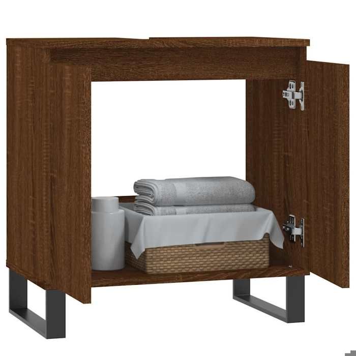 VidaXL Armoire de bain chêne marron 58x33x60 cm bois d'ingénierie 831595