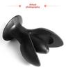Vibrating Silicone Anal Plug with Electric Pulse Stimulation - Adult Erotic Toy