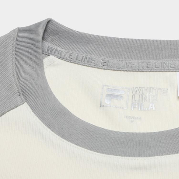 Fila Originalus megztinis su apvalia apykakle, ilgomis rankovėmis ir tiesaus kirpimo kelnės su vidutinio aukščio juosmeniu, laisvalaikio komplektas, moteriški komplektai F11W539204F-IV+F11W539803F-DY