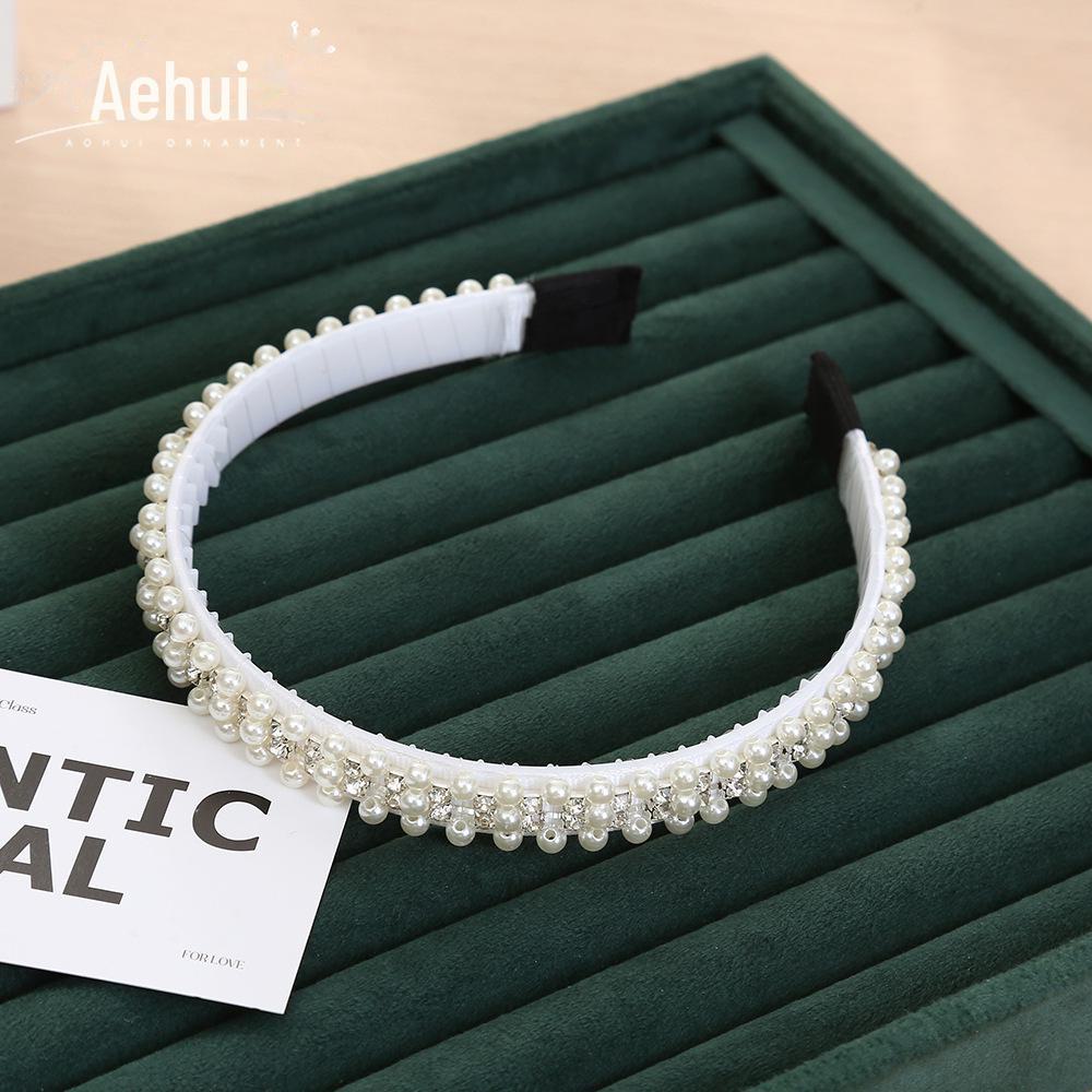 "Korean Style Pearl Bridal Headband - Handmade Fashion Accessory"
