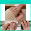 Elegant Adjustable Copper Butterfly Knot Ring For Women With Chic Minimalist Geometric Design