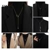 Triangle Pendant Necklace Women Y-Drop Lariat Elegant Sweater Adjustable Fade-resistant Geometric Gift for Wife Girlfriend Daily Wear Jewelry Stylish