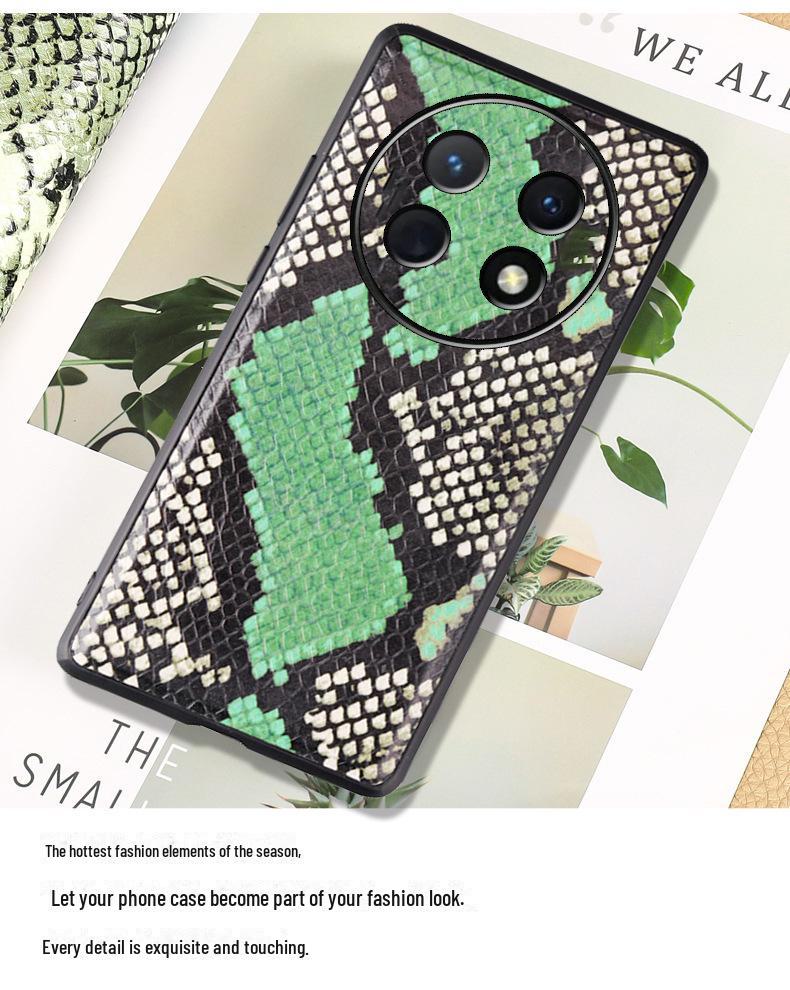 Premium Cowhide Python Pattern Leather Case for Huawei Enjoy 60/60Pro/60X