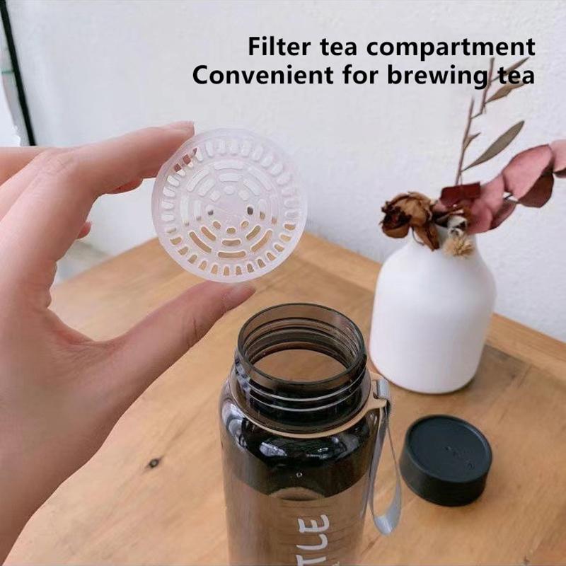 1000Ml Plastic Water Bottle For Outdoor Sports Drinking Portable Sport Tea Coffee Cup Kitchen Tools Kids Water Bottle For School