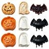8 Spooky Shapes Halloween Mini Hand Pie Pumpkin Ghost Bat Skull Witch Hat Spider Web Haunted House Pastry Set