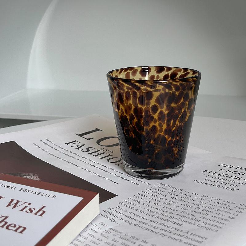1 stücke Transparent Kreative Leopard Korn Tasse Wein Glas Bier Becher Cocktail Kaffee Tassen Whiskey Bar Glas Becher Geburtstag Geschenk