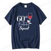 60th Birthday Wine T-Shirts,Celebrating My 60th Birthday Gift,Birthday Party Squad T-Shirts for Women Men Clothing Short Sleeve