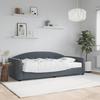 Vidaxl Sofa Z Materacem Do Spania, Ciemnoszara, 90X200 Cm, Aksamit